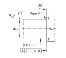 推力角接觸球軸承 ZKLN1747-2RS-2AP, 配對，雙向，兩側唇密封