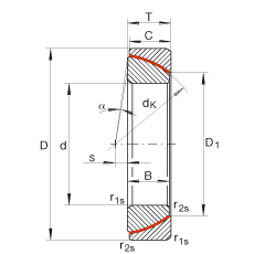 角接觸關節(jié)軸承 GE60-SW, 根據(jù) DIN ISO 12 240-2 標準，免維護