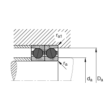 主軸軸承 HCB7211-E-T-P4S, 調(diào)節(jié)，成對或單元安裝，接觸角 α = 25°，陶瓷球，限制公差