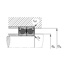 主軸軸承 HCB7024-E-2RSD-T-P4S, 調節，成對或單元安裝，接觸角 α = 25°，陶瓷球，兩側唇密封，非接觸，限制公差