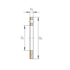 推力墊圈 EGW12-E40-B, 推力墊圈，免維護，帶銅襯