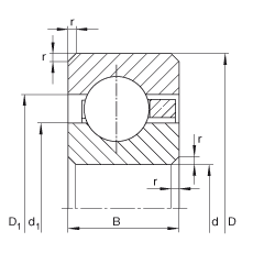 薄截面軸承 CSCA035, 深溝球軸承，類型C，運(yùn)行溫度 -54°C 到 +120°C