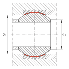 關(guān)節(jié)軸承 GE20-PW, 根據(jù) DIN ISO 12 240-1 標(biāo)準(zhǔn)，尺寸系列 K，免維護(hù)